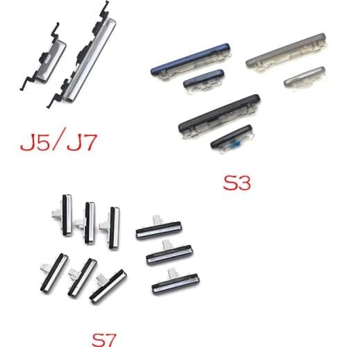 50Pcs/Lot, Side Power Key +Volume Button For Samsung S3 S7 Edge J5 J7 2016 J510 J710 / J5 J7 2018 J730 J530 Replacement Parts