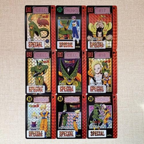 9pcs/set Dragon Ball Z GT Cell No.1 Super Saiyan Heroes Battle Card Ultra Instinct Goku Vegeta Game Collection Cards