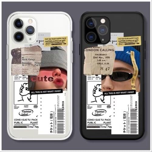 Fashion Cool Boys Girls Label Case For OPPO A33 52 53 72 92 Reno 2Z 2F Realme 6s Narzo X3 6 Pro C11 C3 C15 6i 5i Clear TPU Cover