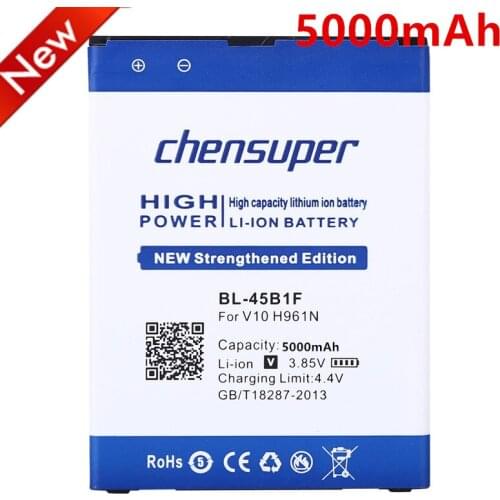 Chensuper new 5000mAh BL-45B1F BL45B1F Battery for LG V10 H961N F600 H900 H901 VS990 H968 Replacement phone battery