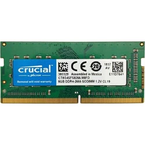 Crucial RAMS DDR4 8GB 2666 SODIMM 1.2V Laptop memory DDR4 8GB 2666MHz 260PIN notebook memoria ddr4 8gb 2666