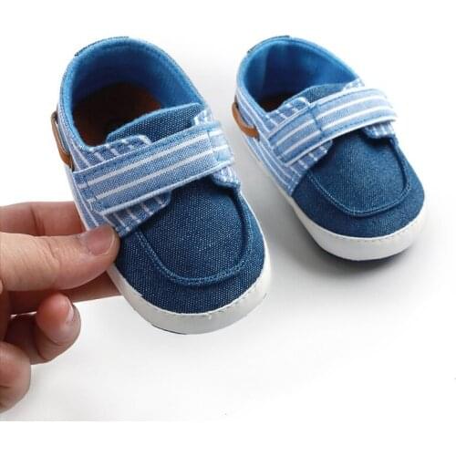 Kids Baby Crib Casual Shoes Neeborn Boy Girl Unisex Infant Striped Soft Sole Frist Walking Shoes 0-18M