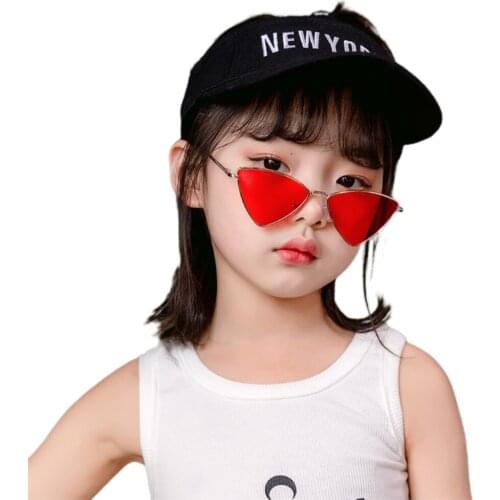 Kids Sunglasses Unisex Simple Fashionable Solid Color Anti-UV Triangular Sunglasses For Photography Outdoor Beach