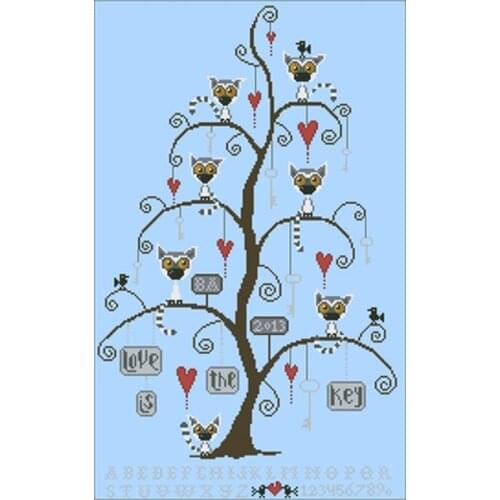 Halloween magic tree patterns Counted Cross Stitch 11CT 14CT DIY Chinese Cross Stitch Kits Embroidery Needlework Sets