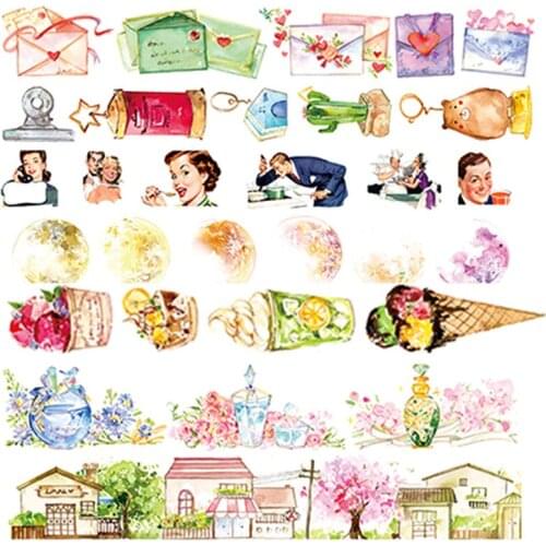 1 pcs Washi Tapes DIY Japanese Paper Cartoon Teenage life Masking tape Decorative Adhesive Tapes Scrapbooking Stickers