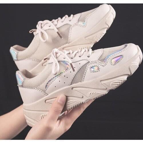 New Autumn Platform Sneakers Fashion Ladies Causal Shoes Woman PU Leather Platform Shoes Chunky Sneakers Vulcanized Shoes A10-26
