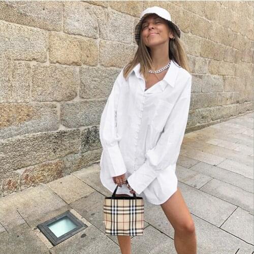 New Women Blouses Office Lady Cotton100% Oversize Plus Size Soild Color Tops Pink White Long Sleeve Spring Korean Fashion Shirts