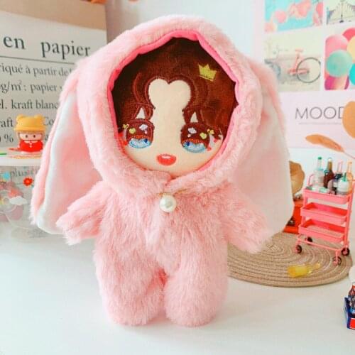 Doll Clothes Pink rabbit one-piece garment for 20cm Idol Dolls Accessories Plush Dolls Clothing Toys Korea Kpop EXO Dolls Gift