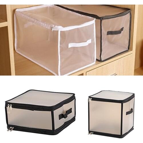 Pure Color Transparent Plastic Waterproof Storage Box Clothes Sorting And Sorting Storage Bag Household Dust-Proof Storage Box