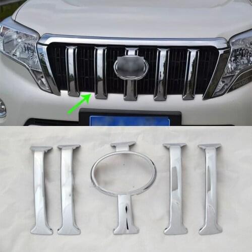 OUBOLUN ABS car accessories Car body kits front grill trims whole set For TOYOTA 2014 Prado
