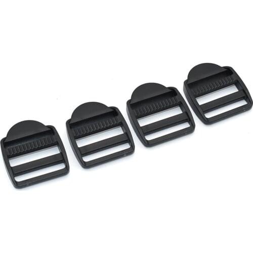 Plastic Buckles Adjustable Flat Buckles Black Sliplock Buckle Plastic Slider Webbing Straps Buckle Strap Adjuster for Backpack