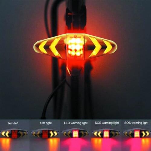 Durable Waterproof Bicycle Turn Signal Wireless Remote Control Mountain Bike Tail Light Flashing Headlight