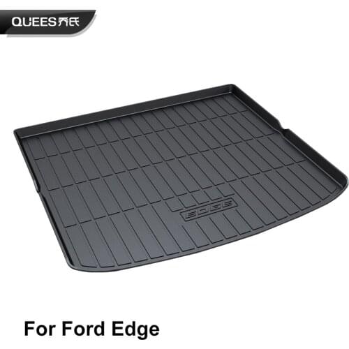 QUEES Custom Fit Cargo Liner Tray Mat for Ford Edge ( 5 Seaters Only ) 2nd Generation 2015 2016 2017 2018
