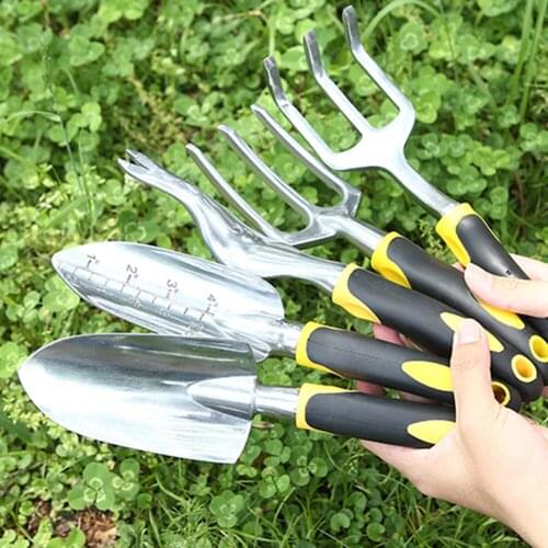 Garden Hand Tool Portable Garden Shovel Three-tooth Harrow Non-Slip Ergonomic Weeder Tool Multi-purpose Gardening Hand Tools