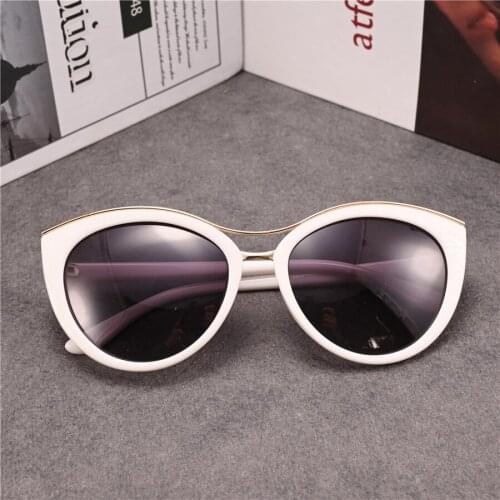 Rockjoy Cat Eye Sunglasses Women Polarized Sun Glasses for Female White Shades Fashion Ladies