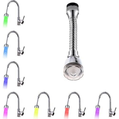 LED Water Faucet Light 7 Colors Changing Glow Shower Stream Tap Aerator Wholesale