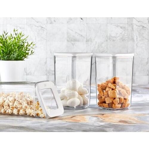 Sampurchase 1200ml 3-Piece Vacuum Mica Storage Container