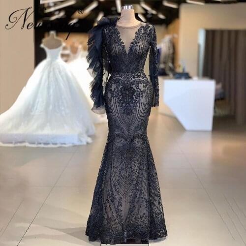 Haute Couture Dubai Full Beading Evening Dresses Prom Dress Vestido De Festa 2020 Middle East Party Gown Custom Evening Wear