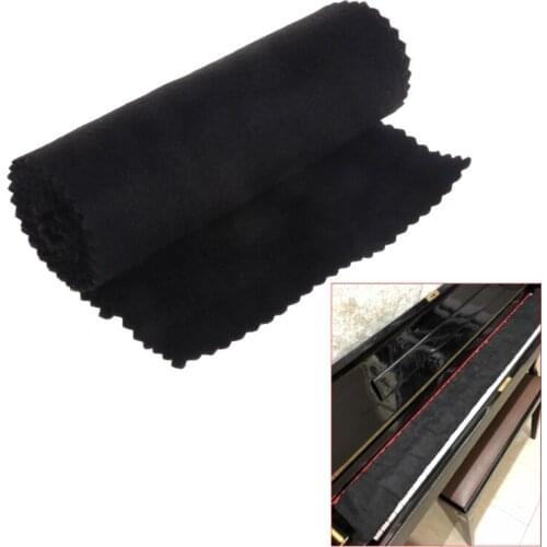 1pc 88 Keys Black Soft Piano Key Cover Keyboard Dust Proof Moisture Flannel Cloth