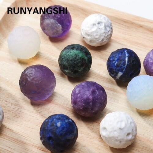 1PC Natural Crystal moon model sculpture Reiki Gemstone crystal handicraft ornaments for Childrens gifts