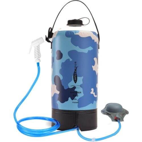 10L Outdoor Shower Bag Inflatable Waterproof PVC TPU Water Bucket Portable Foldable Camping Hiking Beach Bathe Washing Shower