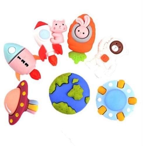 10Pcs Aerospace series Resin Decor DIY Craft Flatback Cabochon Scrapbook Kawaii DIY Embellishments Accessories