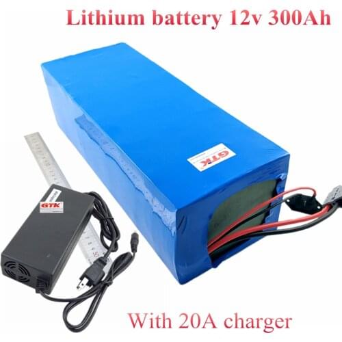 12v 300Ah lithium ion 3s 4.2v cell Battery pack with 100A BMS FOR RV Car solar photovoltaic System caravan EV yacht +20A charger