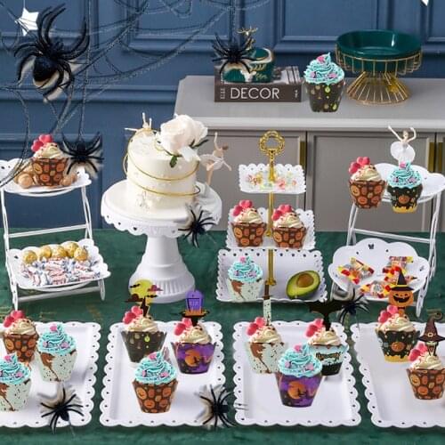 24pcs Pumpkin Head Cake Border Cake Topper For Halloween Party Decoration Dessert Cake Decoration Strip Supplies