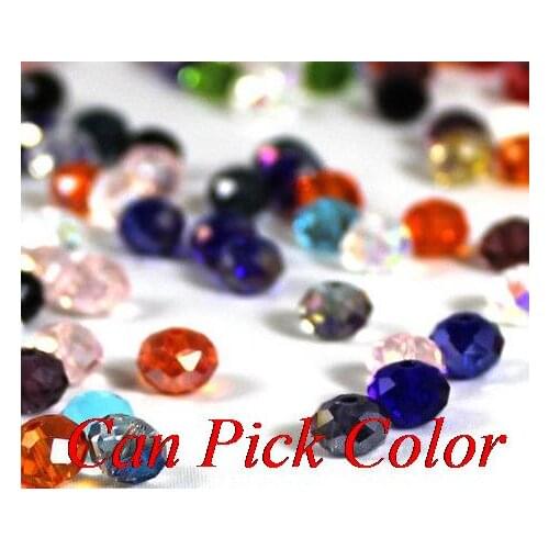 6mm 1000Pcs/lot best hotsale strand Mixed Faceted Rondelle Glass Crystal Beads spacer Bracelet hotsale Making DIY