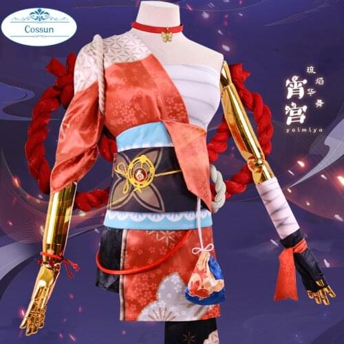Anime! Genshin Impact Yoimiya Frolicking Flames Lovely Uniform Cosplay Costume Halloween Party Role Play Suit S-XXL Women NEW