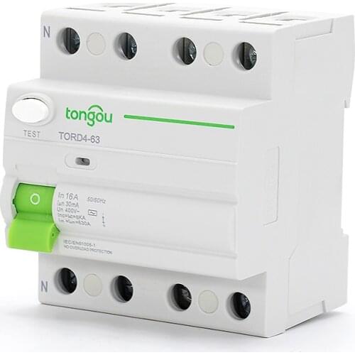 4P 220V 380V 50/60Hz AC Magnetic type Residual Current Circuit breaker RCD RCCB 16A 30mA