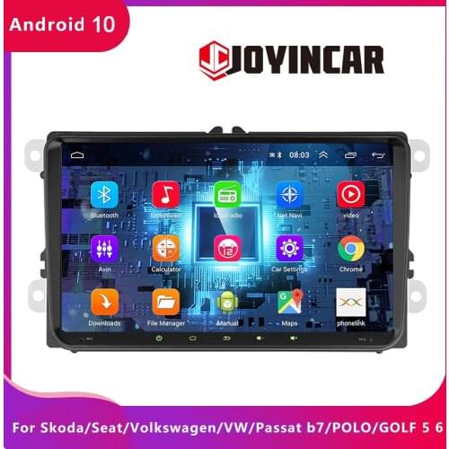 JOYINCAR Car Multimedia Player 2 din 4-core GPS Navi Android 9.1 autoradio For Skoda/Seat/Volkswagen/VW/Passat b7/POLO/GOLF 5 6