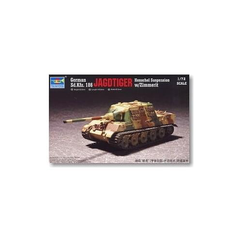 Trumpeter 1/72 scale tank models 07293 6 expulsion "hunting tiger" P and Zimmer anti-magnetic drape