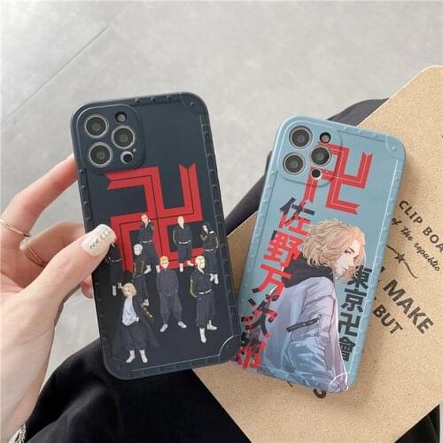 Japan Anime Tokyo Revengers Phone Case for iPhone 11 Pro Max 12 XS 8 7Plus X SE 2020 XR Soft TPU Silcone Shock[proof Cover Coque