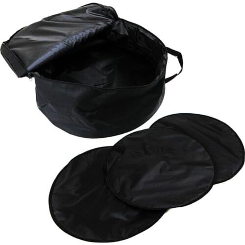 Black Wheel Hub Cover Storage Carrying Bag Hub Storage Bag Oxfrod Cloth 3 Layers Protection for Model3/Y
