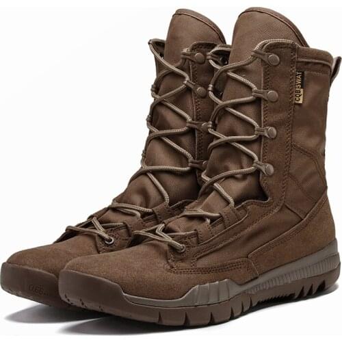 Black Military Boots Men Tactical Boots Military Training Wearable Desert Shoes Combat Boots Waterproof Work Safety Men Shoes