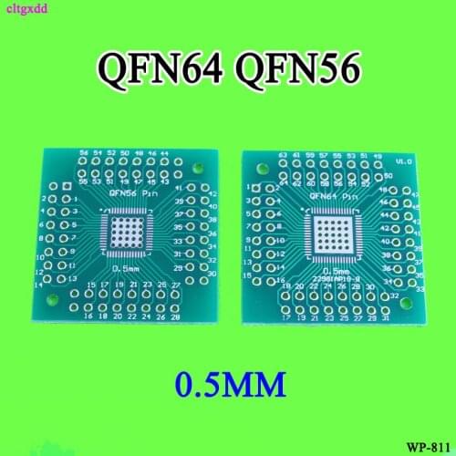 Cltgxdd 5PCS QFN64 QFN56 turn DIP64 DIP56 0.5MM IC adapter Socket / Adapter plate PCB