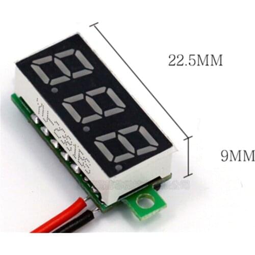 DC 0-100V Red LED Display Digital Car Voltmeter Voltage Volt Panel Meter Battery Monitor Ammeter 0.28 Inch