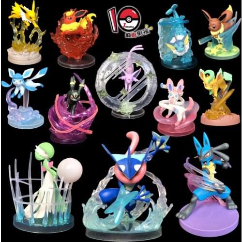 Pokemon Glaceon Sylveon Leafeon Vaporeon Espeon Umbreon Pikachu Growlithe Charizard Blastoise Action Figure Ornament Model Toys