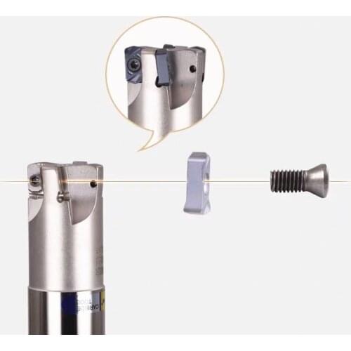 HSS CNC Rapid Feed Milling Cutter EXN03R 19mm 20mm 21mm-3T Surface Milling Machine Alloy Milling Cutter EXN03 for LNMU0303ZER