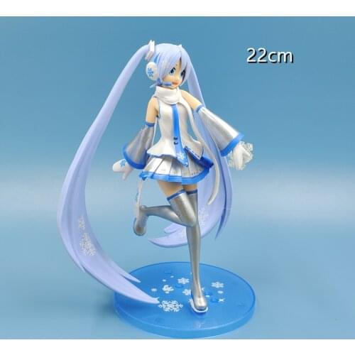 Funny Joy Japan Anime Kawaii Black Clothes Purple Hair Sakura Action Hatsune Miku Figures Toys Girls PVC Figure Model Toys Girl
