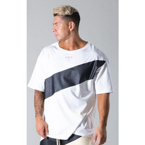 JP&UK Men Patchwork Running Shirt Fitness Tops Tee Sport T-shirt Gym Training Short Sleeve Mens T Shirt Workout Sportswear