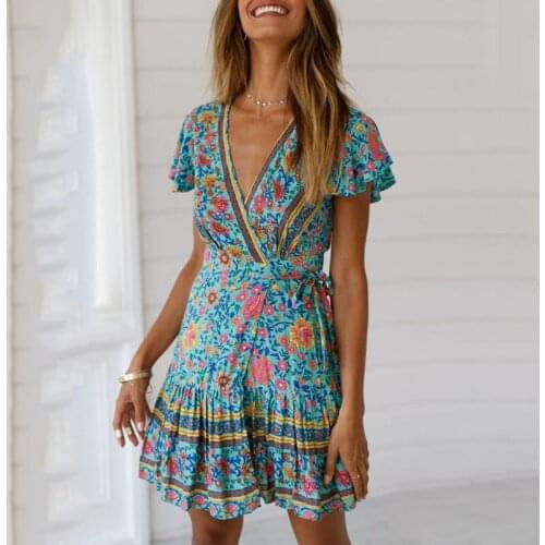 Летние платья с запахом Junxi Wan China At AliExpress