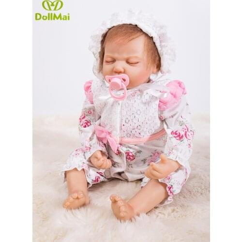 53cm Reborn Baby Doll Lifelike sleeping baby handmade play house sleeping Doll For Children Birthday Xmas Gift Free Shipping