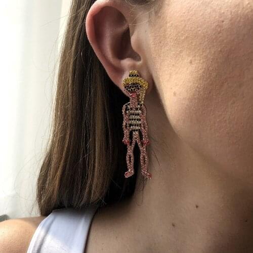 Lovely Colorful Crystal Drop Dangle Earring Statement Rhinestone Handmade Earrings For Women Girls Fashion Jewelry Gifts