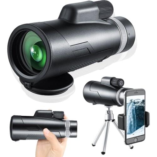 12X60 HD Monocular 128ft/9800yds Range Waterproof Anti-fog Telescope Hunting Scope Sight Riflescope Hiking Camping Outdoor