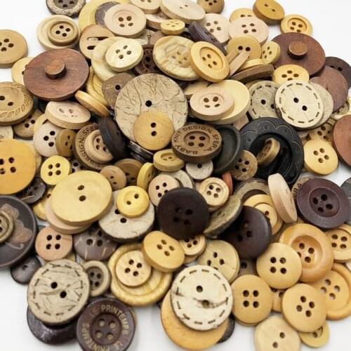 50g Wood/Resin Button Mix Size Sewing Buttons Crafts DIY Scrapbooking Childrens clothes Buttons