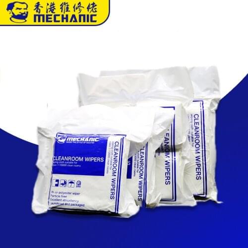 MECHANIC Soft Cleanroom Wiper Anti-Static Non Dust Cloth Fiber for Phone Pad Camera PC Screen Cleaning Class 1-10000 Clean Room