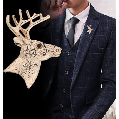 High-end Retro Wing Metal Pins and Brooches Vintage Double-headed Eagle Badge Brooch Punk Crown Suit Lapel Pin Men Accessories