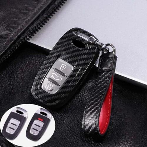 High Quality Key Case Cover Shell Key Chain PC+TPU For Audi A1 A3 A4 A5 A6 A4L A6L Q3 Q5 Q7 B6 B7 B8